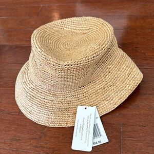 NWT L SPACE raffia bucket hat